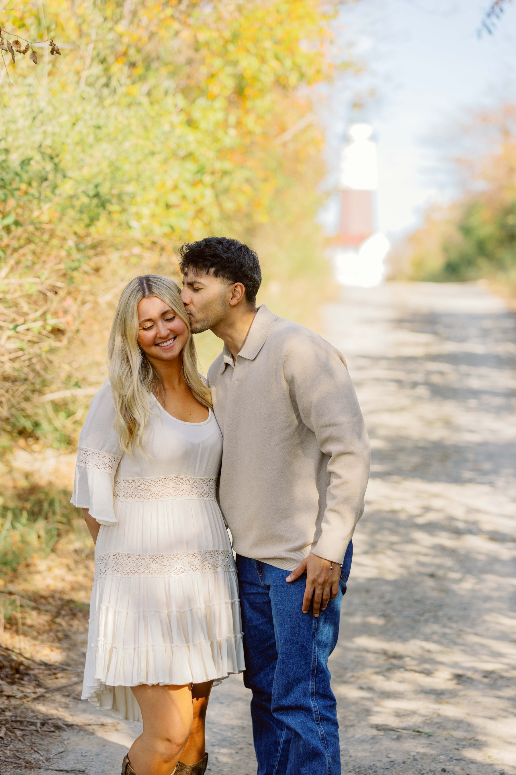 Engagement session at Montauk Point